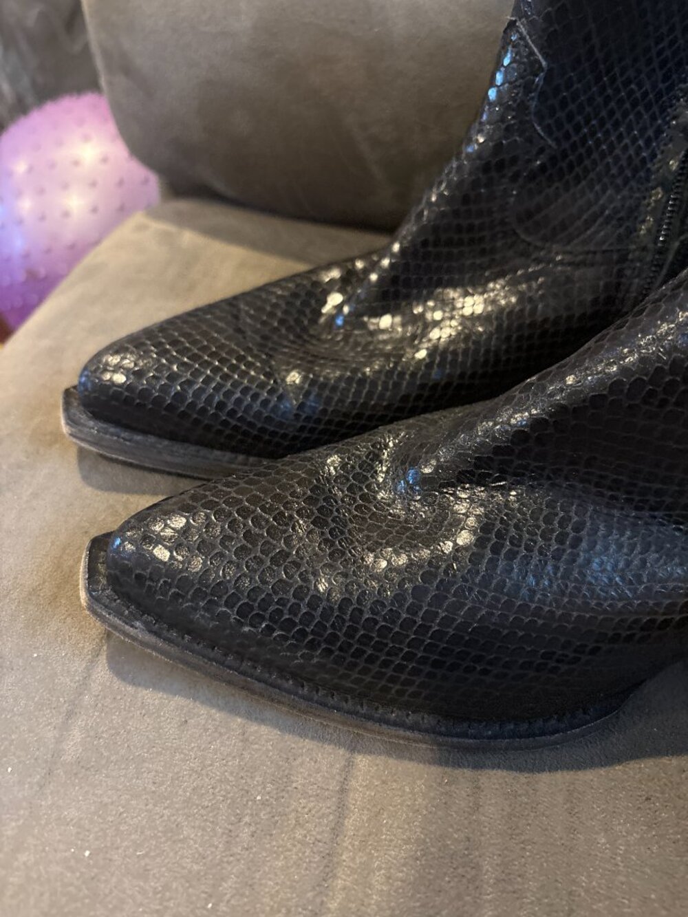To Boot New York Adam Derrick black snakeskin ankle boots - Picture 2 of 7